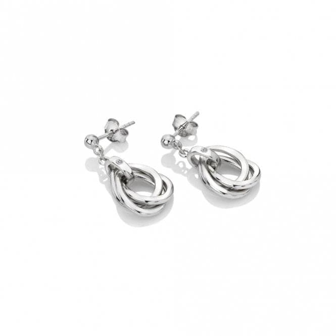 Sterling Silver Trio Teardrop Earrings DE644Hot DiamondsDE644