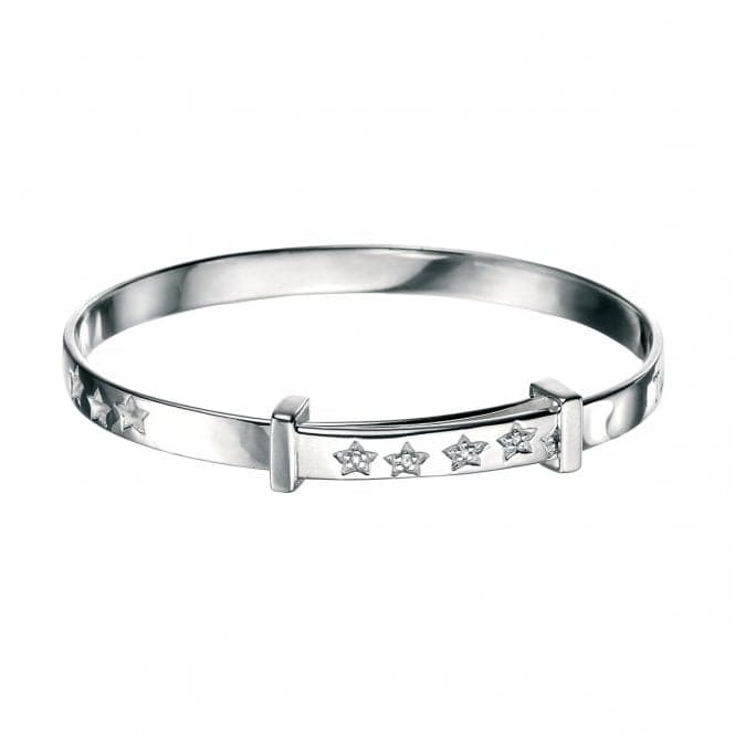 Sterling Silver Twinkle Twinkle Little Star Bangle B4322D for DiamondB4322