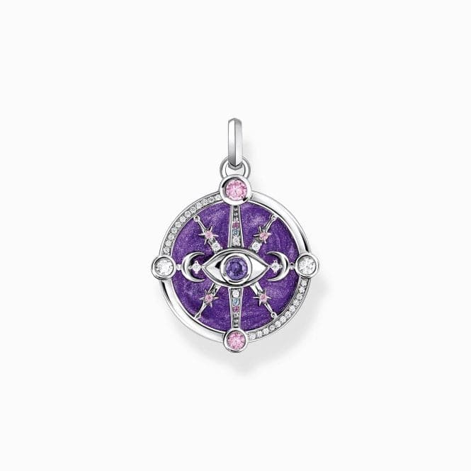 Sterling Silver Violet Enamel With Colourful Stones Pendant PE956 - 473 - 13Thomas Sabo Sterling SilverPE956 - 473 - 13