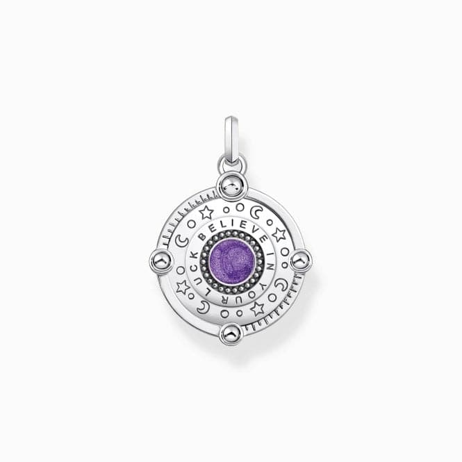 Sterling Silver Violet Enamel With Colourful Stones Pendant PE956 - 473 - 13Thomas Sabo Sterling SilverPE956 - 473 - 13