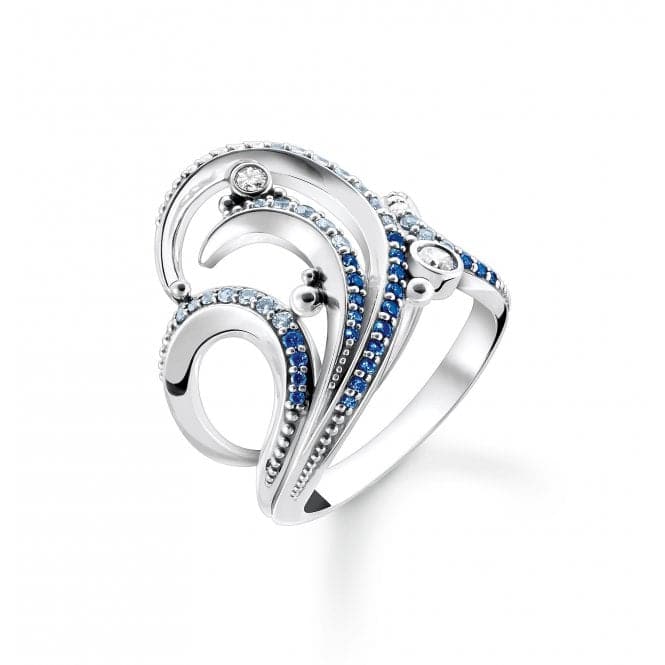 Sterling Silver Wave Blue Stones Ring TR2378 - 644 - 1Thomas Sabo Sterling SilverTR2378 - 644 - 1 - 48