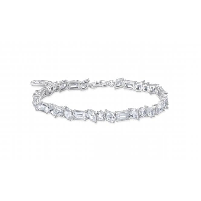 Sterling Silver White 31 Zirconia Stones Tennis Bracelet A2144 - 051 - 14Thomas Sabo Sterling SilverA2144 - 051 - 14