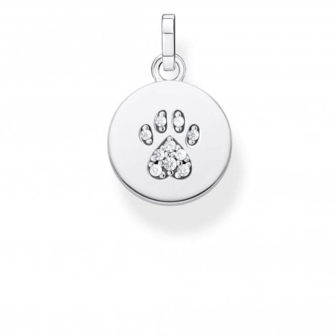 Sterling Silver White Cat Paw Disc Pendant PE882 - 643 - 14Thomas Sabo Sterling SilverPE882 - 643 - 14