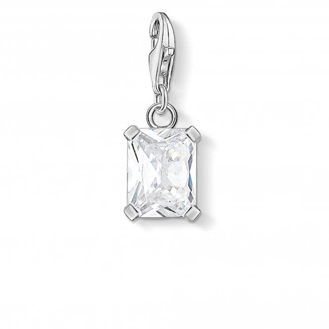 Sterling Silver White Facet Charm Pendant 1849 - 051 - 14Thomas Sabo Charm Club1849 - 051 - 14