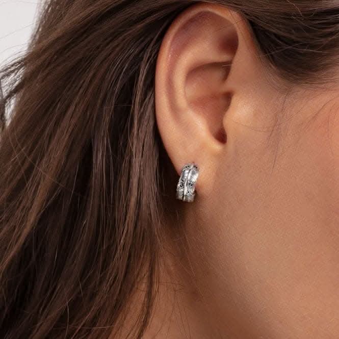 Sterling Silver White Hoop Gold Earrings CR652 - 414 - 14Thomas Sabo Sterling SilverCR652 - 414 - 14