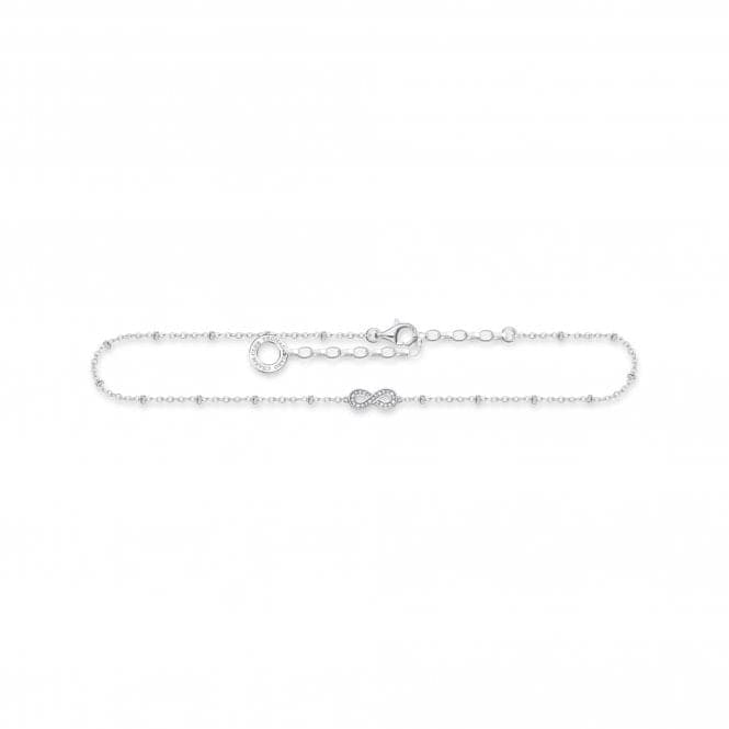 Sterling Silver White Infinity Anklet AK0029 - 051 - 14Thomas Sabo Charm Club CharmingAK0029 - 051 - 14