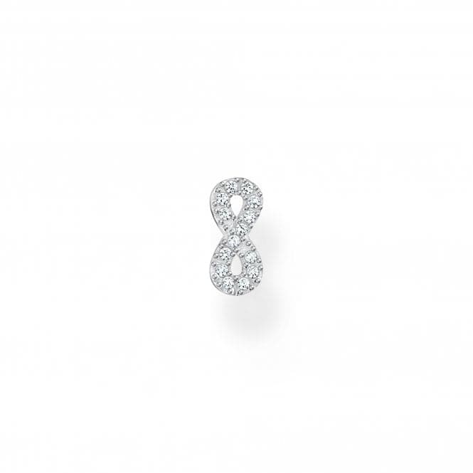 Sterling Silver White Infinity Single Ear Stud H2216 - 051 - 14Thomas Sabo Charm Club CharmingH2216 - 051 - 14