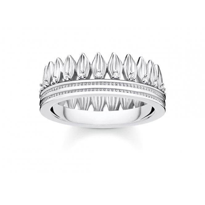 Sterling Silver White Leaf Ring TR2282 - 051 - 14Thomas Sabo Sterling SilverTR2282 - 051 - 14 - 48