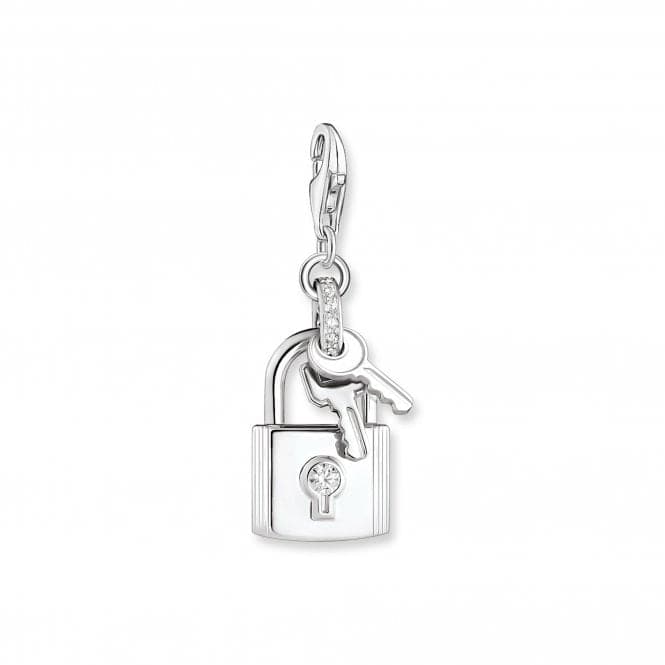 Sterling Silver White Padlock Charm Pendant 1875 - 051 - 14Thomas Sabo Charm Club1875 - 051 - 14