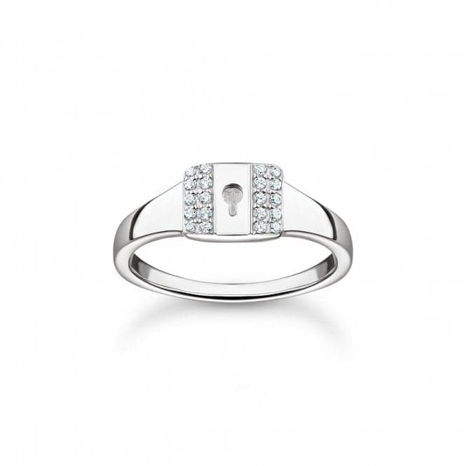 Sterling Silver White Padlock Ring TR2372 - 051 - 14Thomas Sabo Charm Club CharmingTR2372 - 051 - 14 - 48