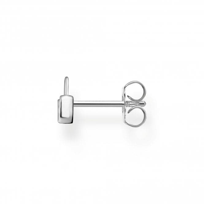 Sterling Silver White Padlock Single Ear Stud H2219 - 051 - 14Thomas Sabo Charm Club CharmingH2219 - 051 - 14