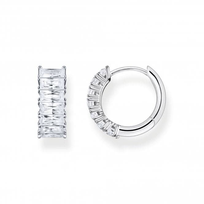 Sterling Silver White Pavé Stones Earrings CR667 - 051 - 14Thomas Sabo Sterling SilverCR667 - 051 - 14