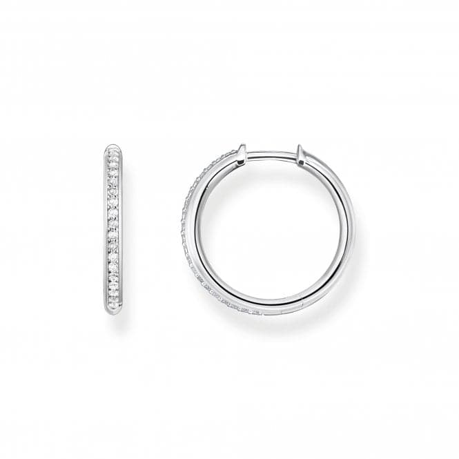 Sterling Silver White Pavé Stones Earrings CR673 - 051 - 14Thomas Sabo Sterling SilverCR673 - 051 - 14