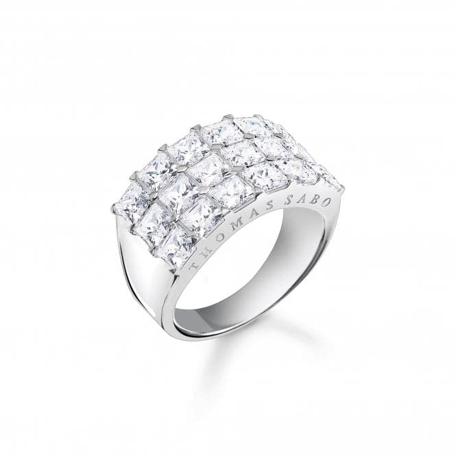 Sterling Silver White Pavé Stones Ring TR2359 - 051 - 14Thomas Sabo Sterling SilverTR2359 - 051 - 14 - 48