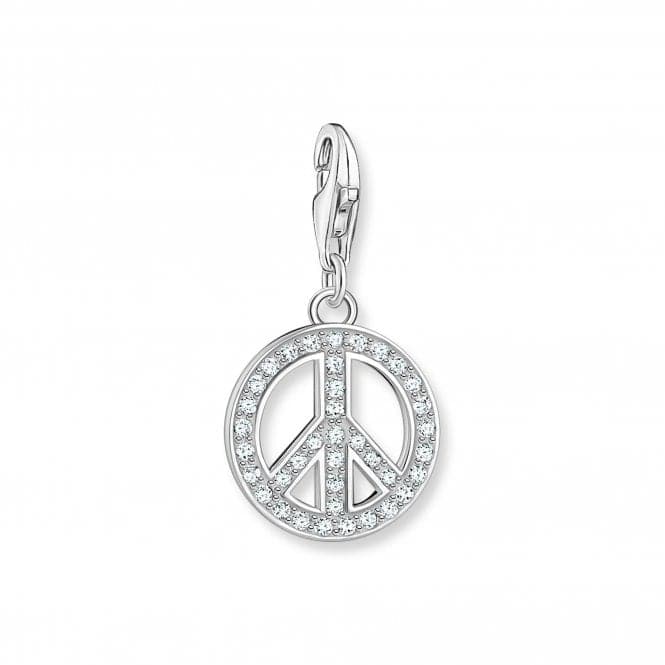 Sterling Silver White Peace Charm Pendant 1880 - 051 - 14Thomas Sabo Charm Club1880 - 051 - 14