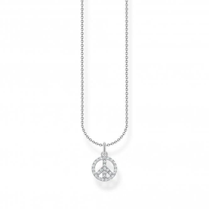 Sterling Silver White Peace Necklace KE2175 - 051 - 14 - L45VThomas Sabo Charm Club CharmingKE2175 - 051 - 14