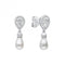 Sterling Silver White Shell Pearl and Clear Cubic Zirconia Earrings E6404DiamonfireE6404