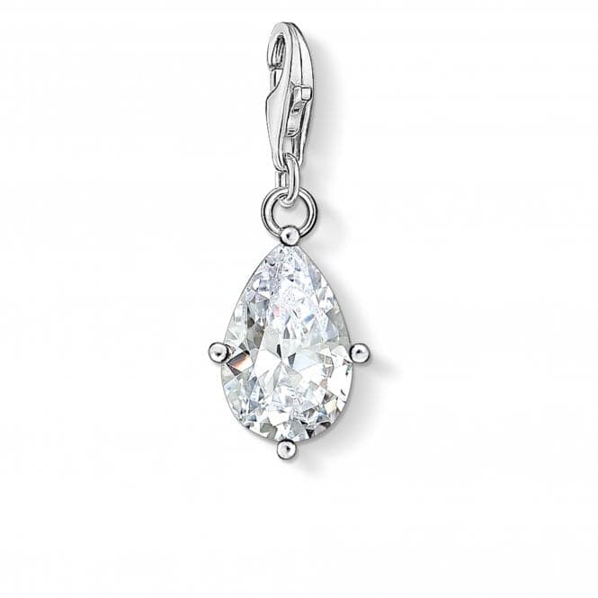 Sterling Silver White Stone Droplet Charm Pendant 1848 - 051 - 14Thomas Sabo Charm Club1848 - 051 - 14