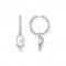 Sterling Silver White Stone Hoop Earrings CR672 - 051 - 14Thomas Sabo Sterling SilverCR672 - 051 - 14