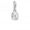 Sterling Silver White Stone Oval Charm Pendant 1847 - 051 - 14Thomas Sabo Charm Club1847 - 051 - 14