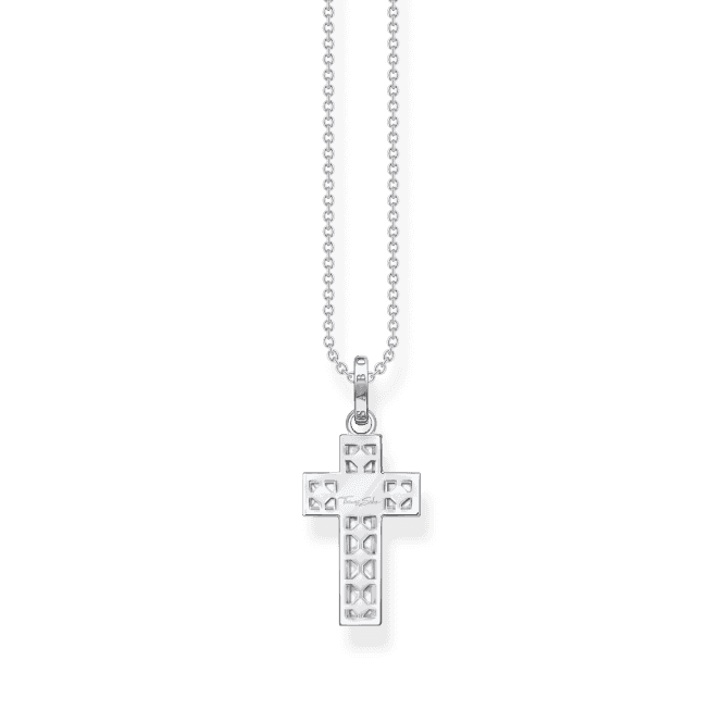 Sterling Silver White Stones Cross Necklace KE2166 - 051 - 14Thomas Sabo Sterling SilverKE2166 - 051 - 14