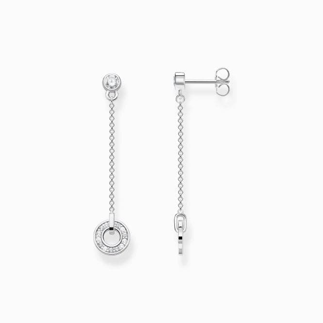 Sterling Silver White Stones Drop Earrings H2063 - 051 - 14Thomas Sabo Sterling SilverH2063 - 051 - 14