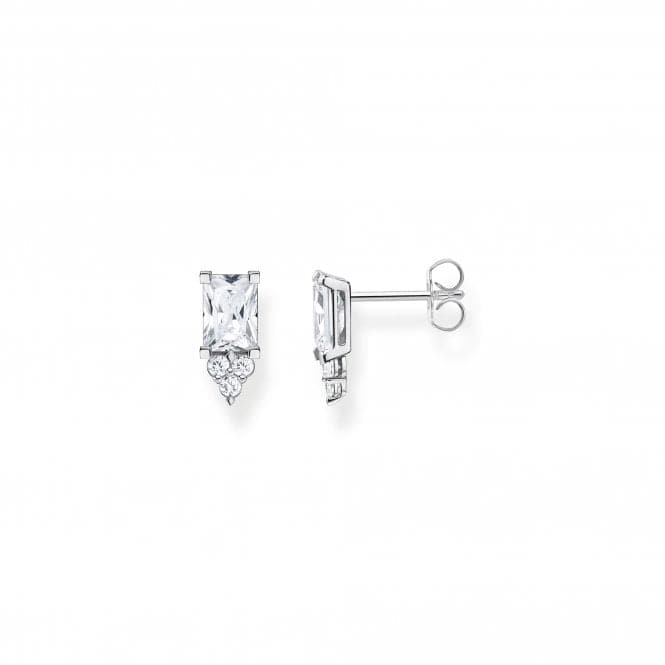 Sterling Silver White Stones Earrings H2173 - 051 - 14Thomas Sabo Sterling SilverH2173 - 051 - 14