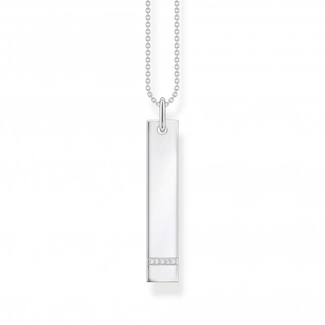 Sterling Silver White Tag Necklace KE2134 - 051 - 14 - L50VThomas Sabo Sterling SilverKE2134 - 051 - 14 - L50V