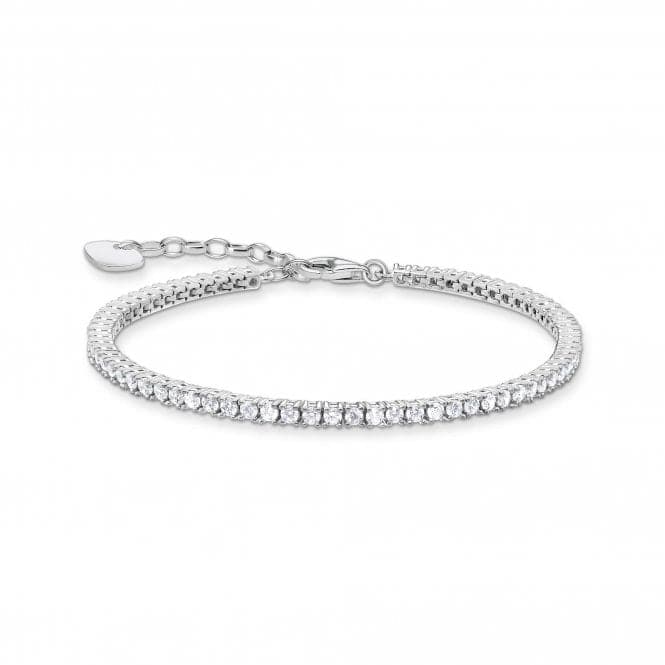 Sterling Silver White Tennis Bracelet Bracelet A2021 - 051 - 14 - L19VThomas Sabo Sterling SilverA2021 - 051 - 14