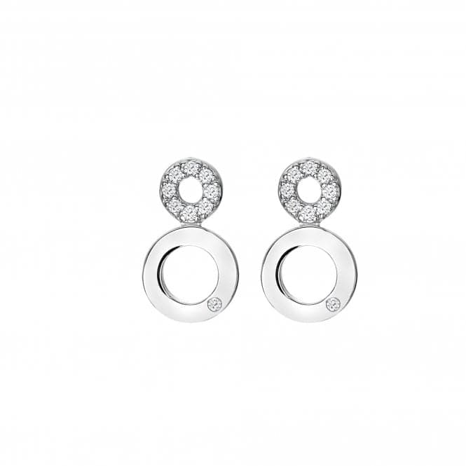 Sterling Silver White Topaz Balance Earrings DE720Hot DiamondsDE720