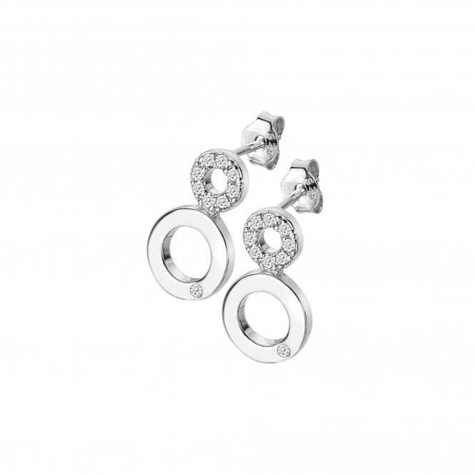 Sterling Silver White Topaz Balance Earrings DE720Hot DiamondsDE720