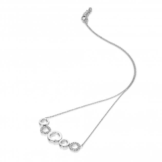 Sterling Silver White Topaz Balance Necklace DN164Hot DiamondsDN164