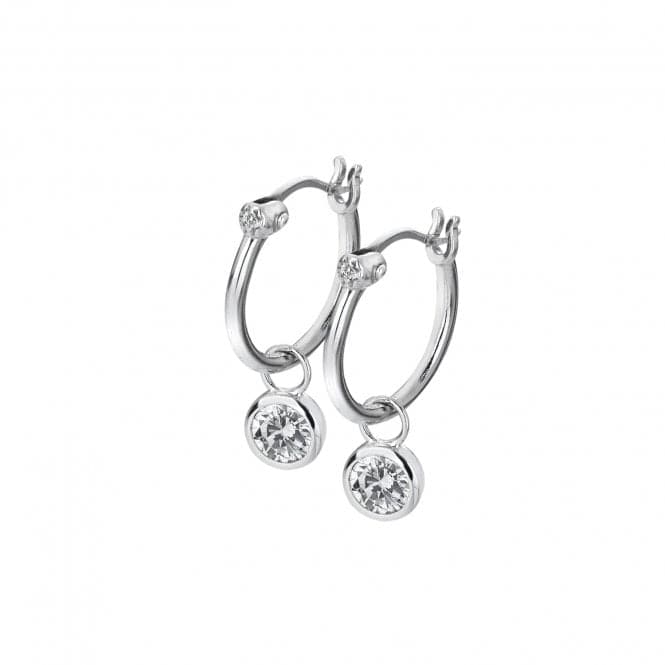Sterling Silver White Topaz Drop Earrings DE628Hot DiamondsDE628