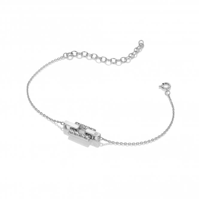 Sterling Silver White Topaz Echo Bracelet DL648Hot DiamondsDL648