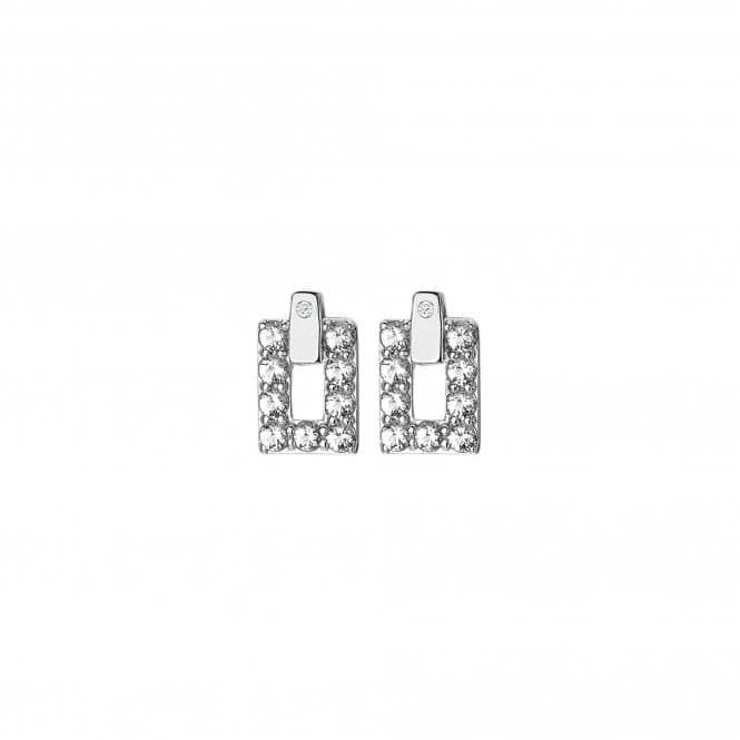 Sterling Silver White Topaz Echo Earrings DE717Hot DiamondsDE717