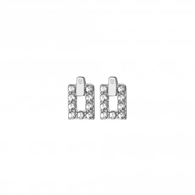 Sterling Silver White Topaz Echo Earrings DE717Hot DiamondsDE717