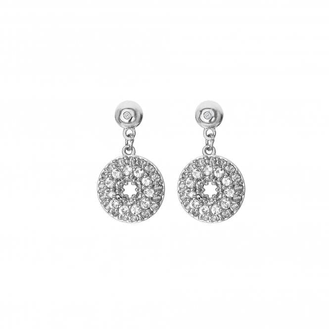 Sterling Silver White Topaz Forever Drop Earrings DE722Hot DiamondsDE722