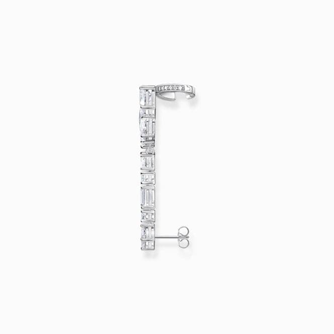 Sterling Silver White Zirconia Ear Climber Single Earring H2280 - 051 - 14Thomas Sabo Sterling SilverH2280 - 051 - 14