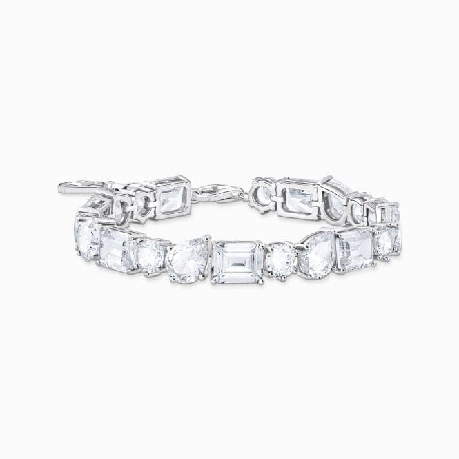 Sterling Silver White Zirconia Stones Bracelet A2140 - 051 - 14 - L19VThomas Sabo Sterling SilverA2140 - 051 - 14