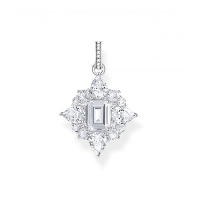 Sterling Silver White Zirconia Stones Pendant PE963 - 051 - 14Thomas Sabo Sterling SilverPE963 - 051 - 14