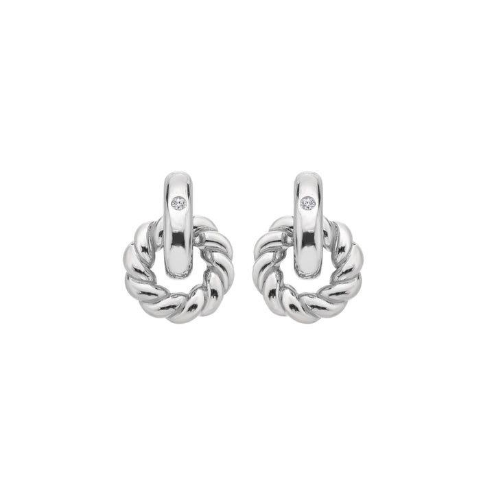 Sterling Silver Willow Rope Earring DE804Hot DiamondsDE804