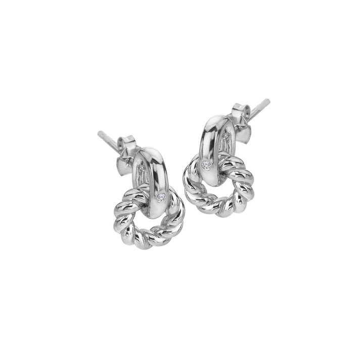 Sterling Silver Willow Rope Earring DE804Hot DiamondsDE804