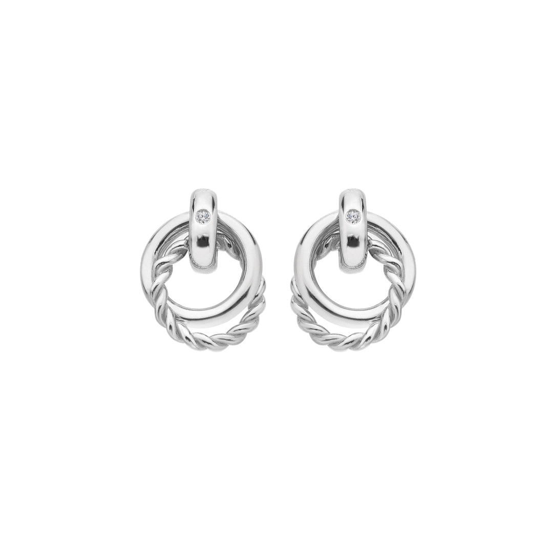 Sterling Silver Willow Rope Earring DE805Hot DiamondsDE805