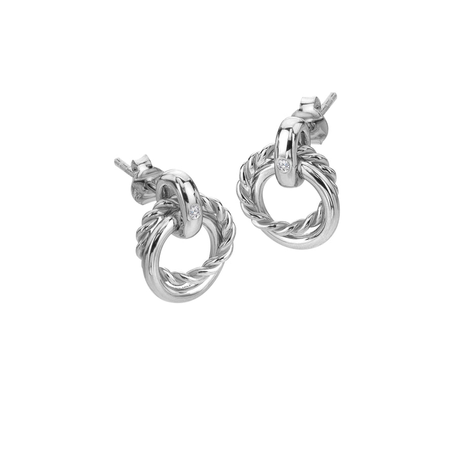 Sterling Silver Willow Rope Earring DE805Hot DiamondsDE805