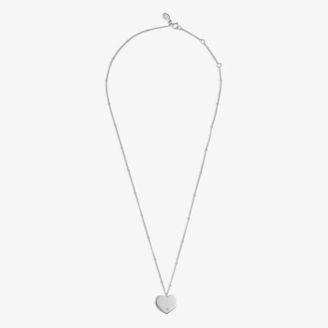 Sterling Silver Wonderful Daughter Heart Zirconia 46cm + 5cm Necklace JJS0024Joma JewelleryJJS0024