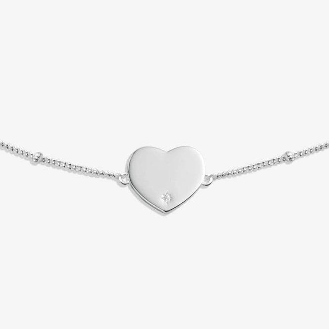 Sterling Silver Wonderful Daughter Heart Zirconia Pave 16cm + 3cm Bracelet JJS0006Joma JewelleryJJS0006