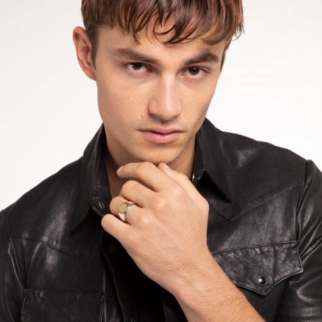 Sterling Silver Yellow Gold Coloured Statement Signet Mens Ring TR2292 - 966 - 39Thomas Sabo Sterling SilverTR2292 - 966 - 39 - 48
