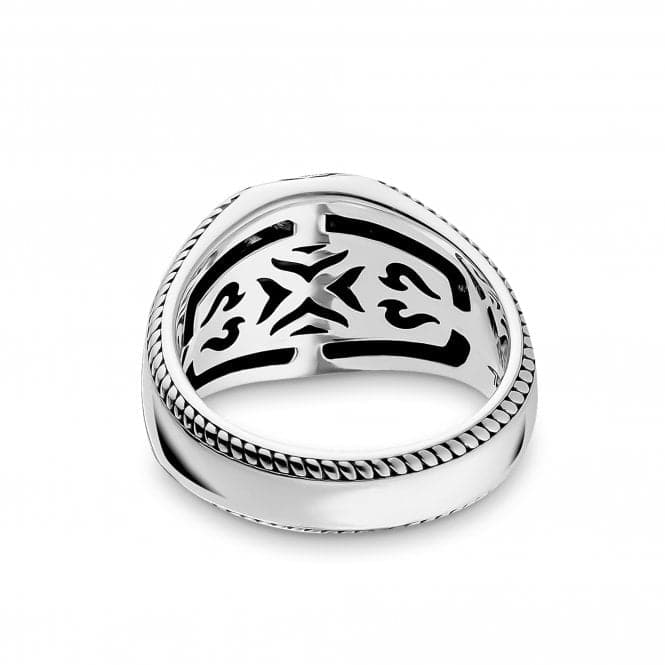 Sterling Silver Yellow Gold Coloured Statement Signet Mens Ring TR2293 - 849 - 39Thomas Sabo Sterling SilverTR2293 - 849 - 39 - 48
