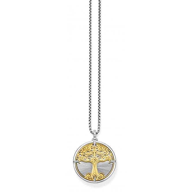Sterling Silver Yellow Gold Coloured Tree Of Life Pendant PE885 - 966 - 39Thomas Sabo Sterling SilverPE885 - 966 - 39