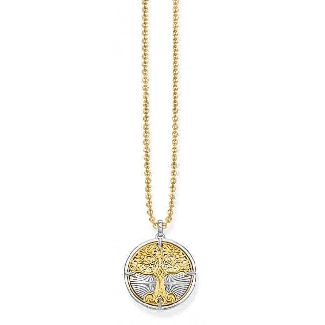 Sterling Silver Yellow Gold Coloured Tree Of Life Pendant PE885 - 966 - 39Thomas Sabo Sterling SilverPE885 - 966 - 39